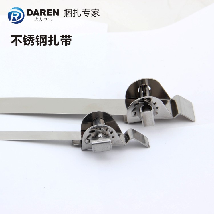 厂家供应 10mm 旋转扣扎带 不锈钢扎带  材质201、304、316