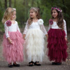 Demi-season lace white small princess costume, dress, 2021 collection, long sleeve