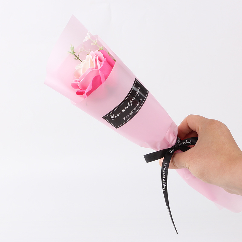 单束5层大玫瑰 桃红色1