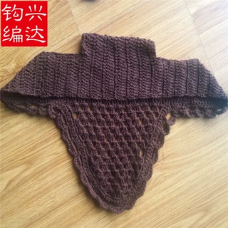 定制加工各种手工勾针编织马帽子耳罩辅料 马面装饰 网面 马衣