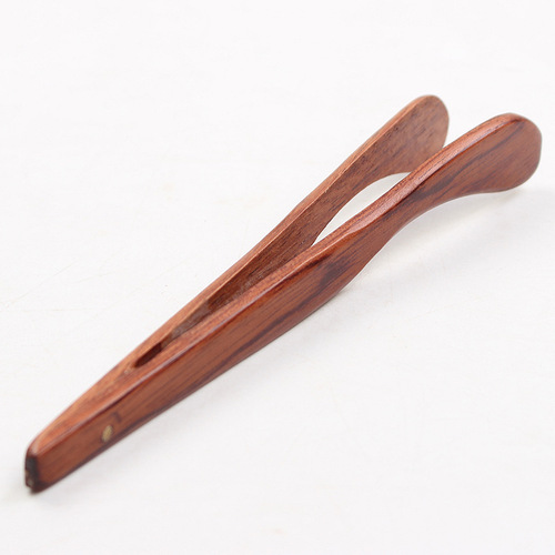 Manufacturer wholesale ebony solid wood tea clip, chicken wing wood rosewood tea set accessories, tea clip, logo can be added