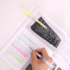 Getle S627 Dual-Head Colorful Fluorescent Pen Set Candy Color Student Use Thick Highlight Flash Marking Watercolor Pens