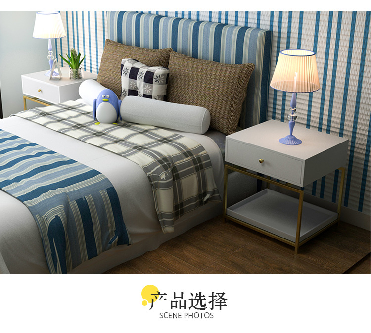 Sale Luxury Modern Iron Casting Golden Nightstand Coffee End Bedside Table Home Furniture Nightstands Cabinet Cupboard Living Room 12