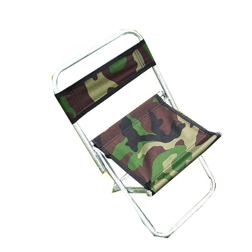 Small metal back stool, outdoor fishing stool, portable folding stool, train station queue stool, folding stool
