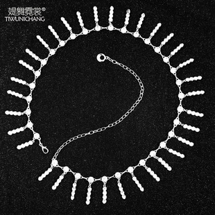 Belly Dance Waist Chain 2023 New Beginner Rhinestone Waist Chain Anti-hook Sailor Dance Waist Chain Tassel Crystal Accessories