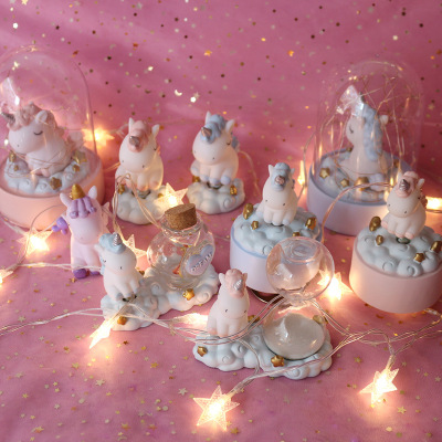 新款BB2357-9獨角獸小夜燈樹脂工藝品家居擺件學生精品節日禮物