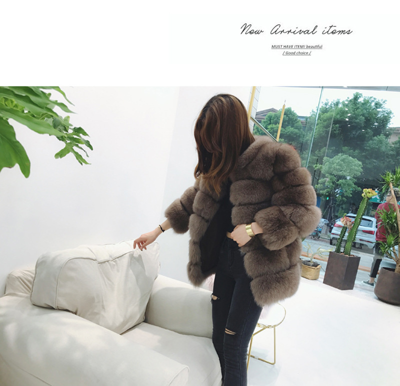 faux fox fur slim coat nihaostyles clothing wholesale NSXSJ96491