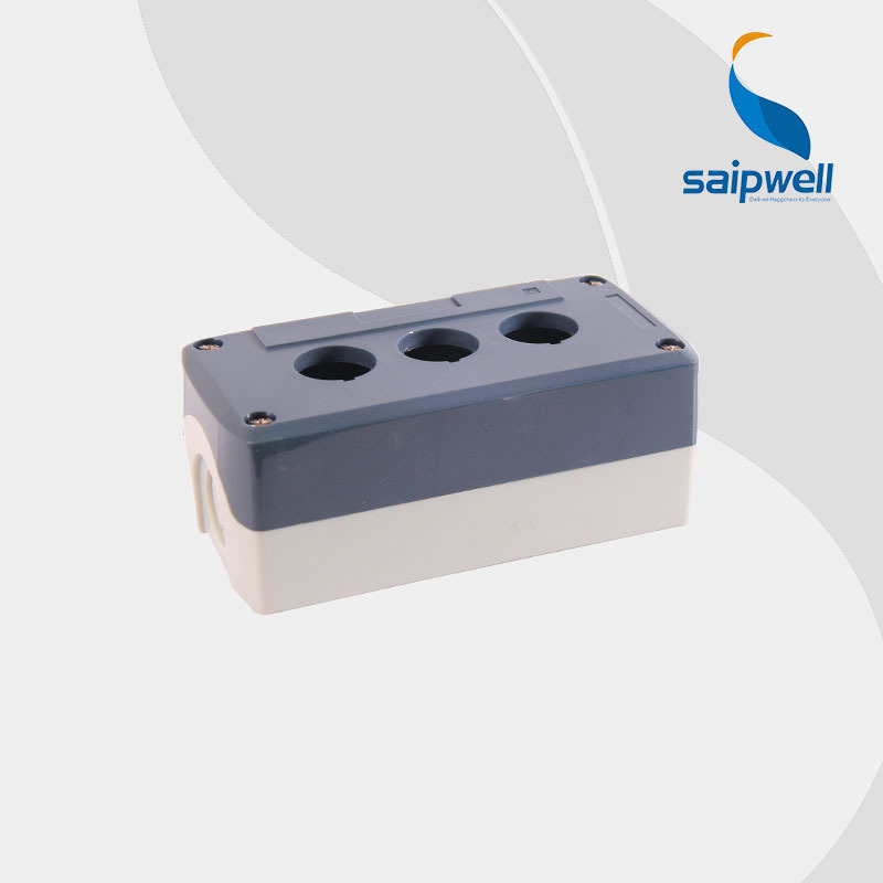 3孔急停按钮盒 防水开关按钮盒 两孔按钮盒 防水塑料按钮盒SBX03