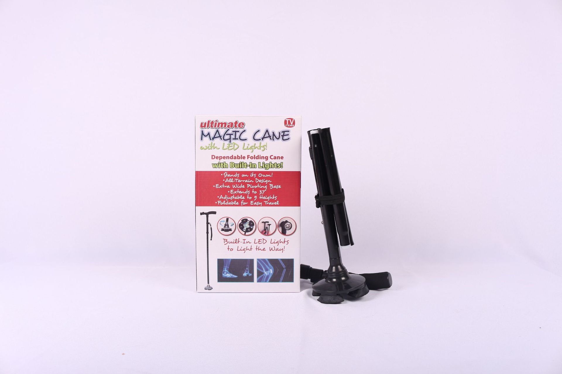 過年禮物登山杖折叠登山杖trusty Cane 五節折疊伸縮帶led燈老人登山 露天拍賣