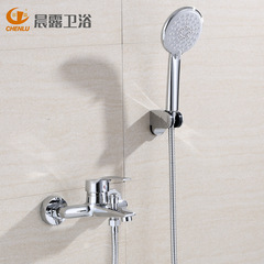Morning Dew Bathroom Brass Esco Triple Bathroom Shower Set Shower Head Handheld Sprayer Wall-Mounted Concealed