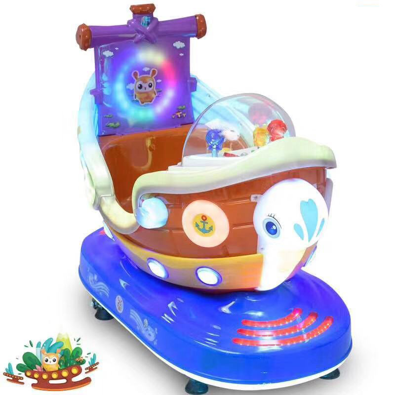 new pattern starry sky Battleship Coloured lights children Coin-operated Swing machine Rocking car commercial Electric toys