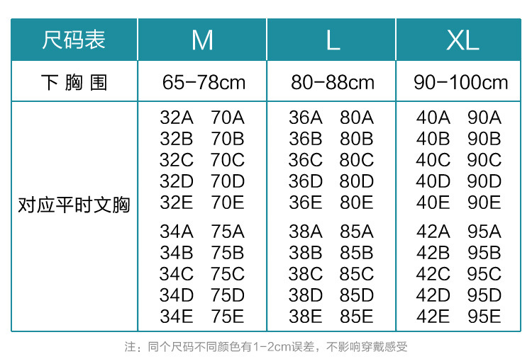 尺码表
