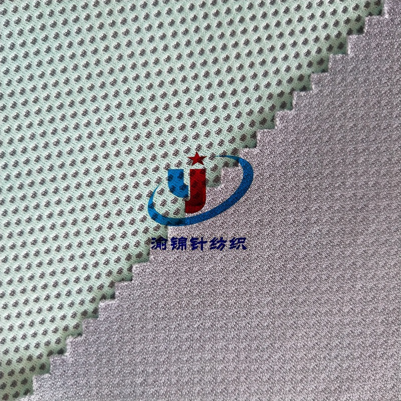 夏季双色提花网眼面料 吸湿排汗运动毛巾面料 可来样来色订制