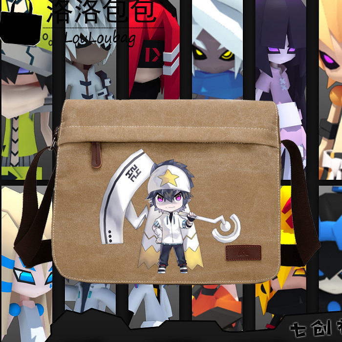 凹凸世界挎包男女帆布戶外兩用單肩斜挎包小包休閑胸包