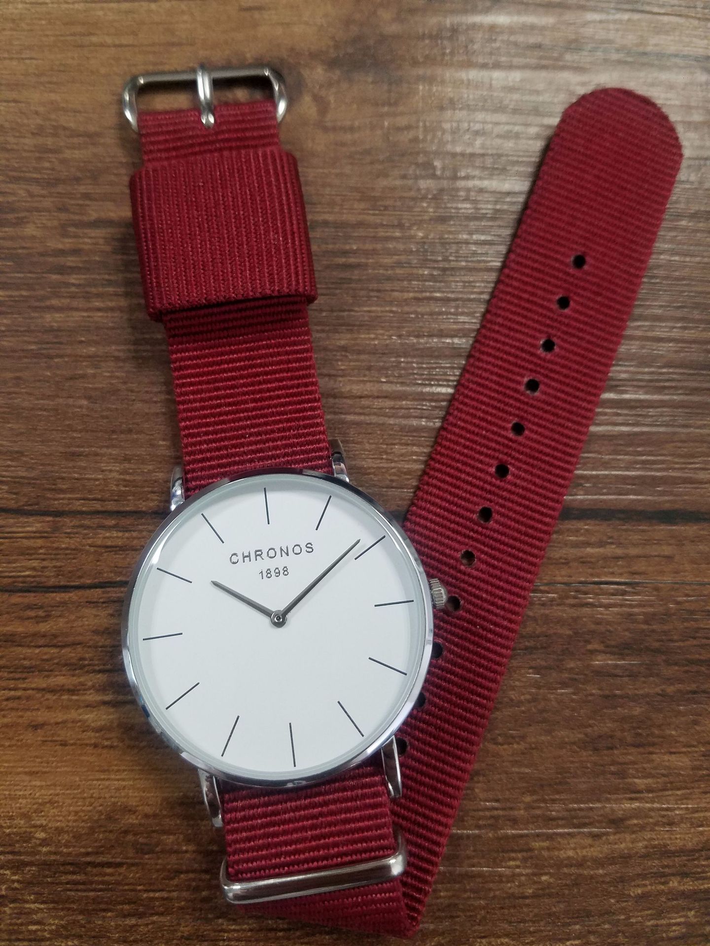 Chronos Quartz Watch For Men, Stylish Simple Nylon Strap Design_voghion.com