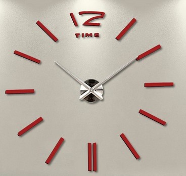 Reloj de pared de espejo EVA de gran tamaño, reloj silencioso de acrílico DIY de moda creativa, venta al por mayor en stock