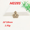 K -gold diamond Crown series mobile phone beauty sticker nail hairpin flower plate drilling DIY jewelry accessories