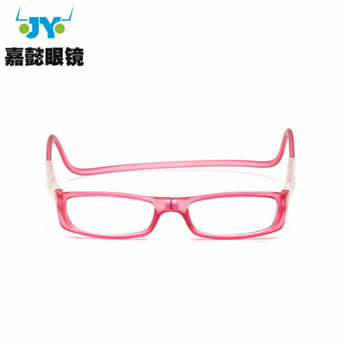 New product innovation hanging neck reading glasses clear resin sheet magnet adsorption colorful plastic frame reading glasses wholesale