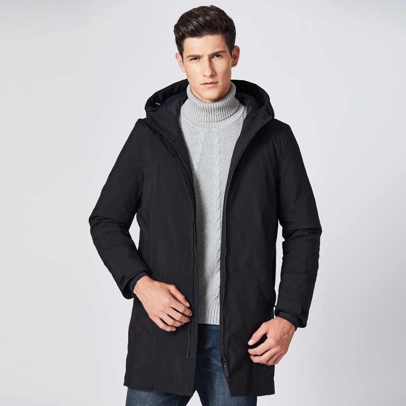 厂家直销户外防风保暖轻薄中长款羽绒衣秋冬季羽绒服外套男大衣