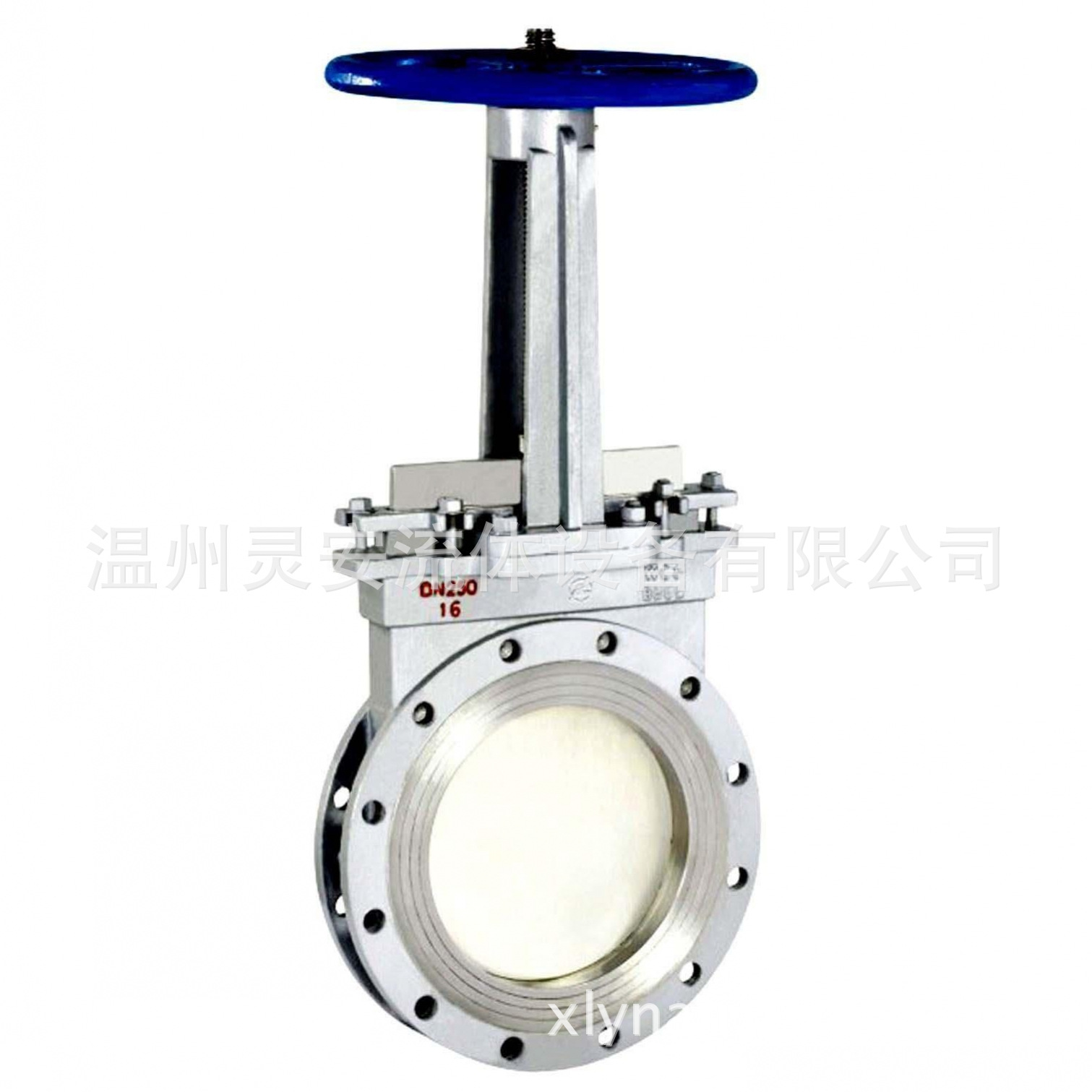 DN200手动刀闸阀 穿透式不锈钢铸钢对夹法兰凸耳桨板纸浆刀闸阀