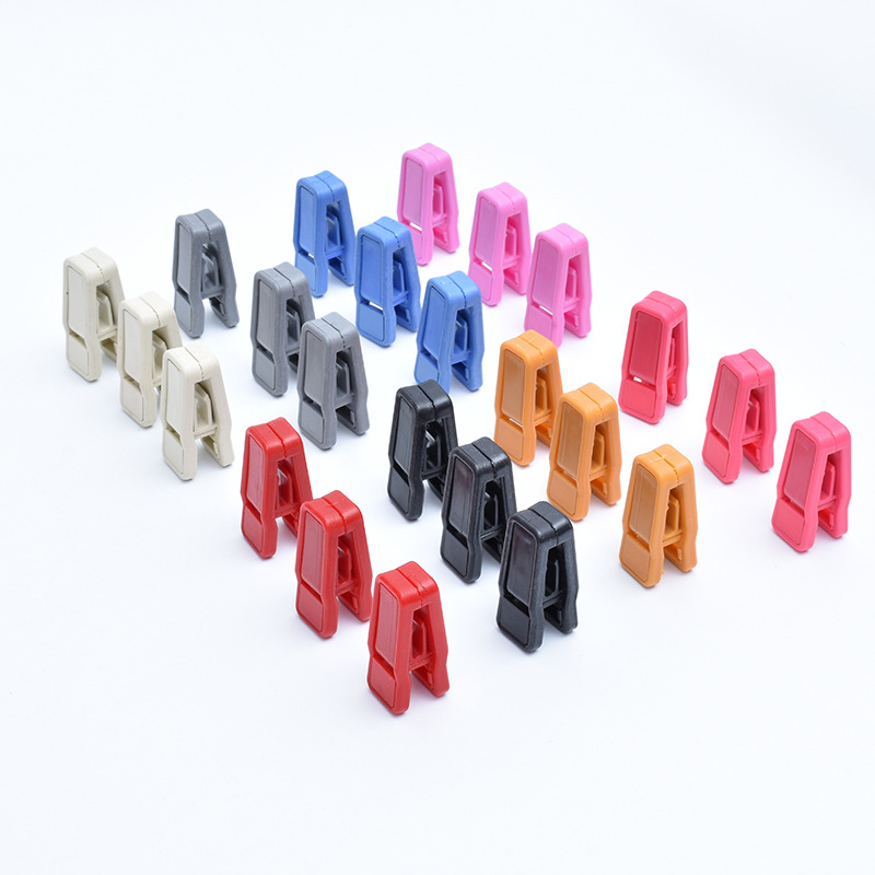 跨境專供 植絨衣架專用夾子 防風防滑塑料曬衣夾褲子襪子配件衣夾