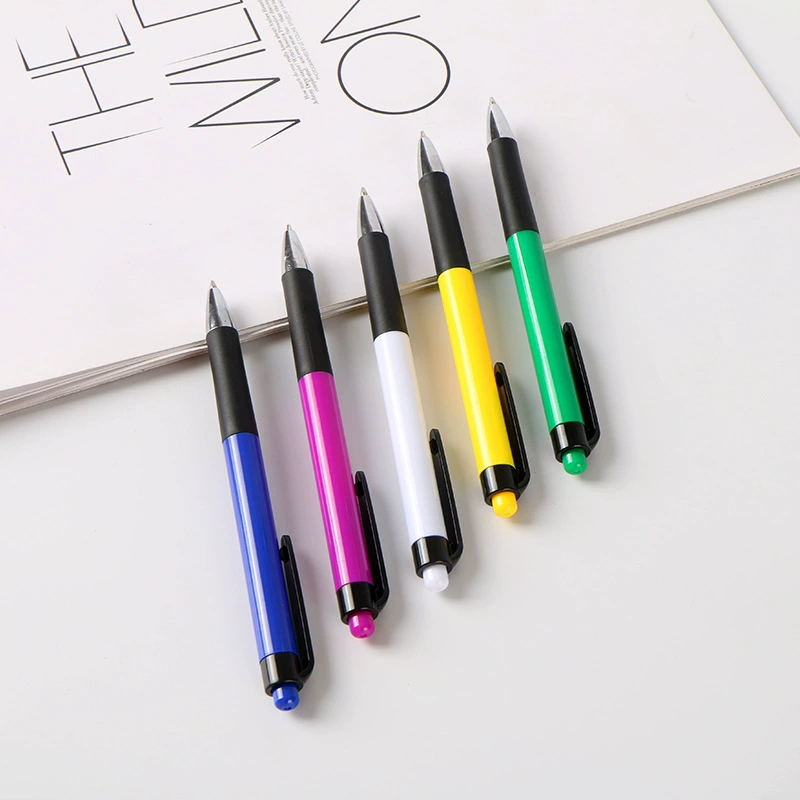 Пластиковая шариковая ручка Push в штучной упаковке Подарочная рекламная шариковая ручка 6505 Индивидуальный отличный канцелярский логотип для печати