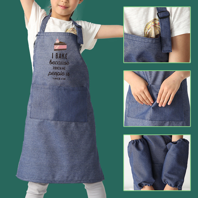 Pintura mono estilo coreano delantal de los niños para el arte verano sin mangas anti-incrustante transpirable alimentación delgada y comer hecho a mano