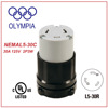 Priced Mixed batch Supplying U.S. regulations socket  NEMAL5-30C ,American Standard Anti off Plug socket UL