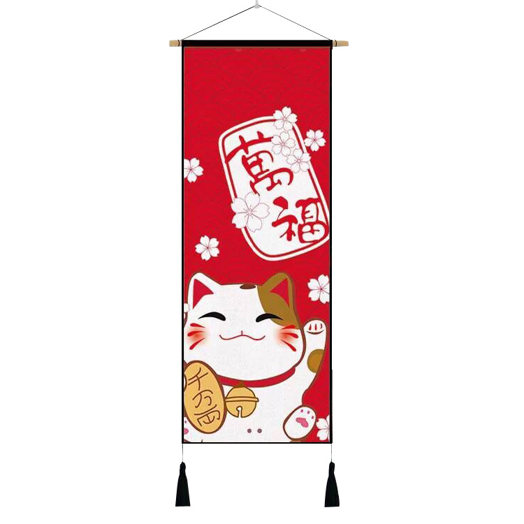 Japanese -style and wind fabric hanging paintings