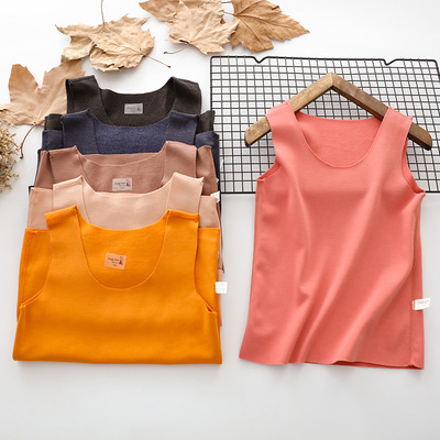children fever De Rong vest Autumn and winter Plush men and women Primer vest No trace keep warm Close De Rong pajamas