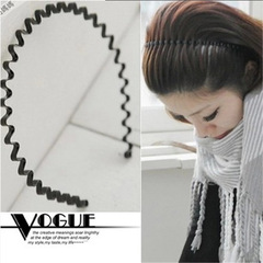 Fashionable metal black wave hair clip for men and women, wholesale hair accessories from 2-yuan shops