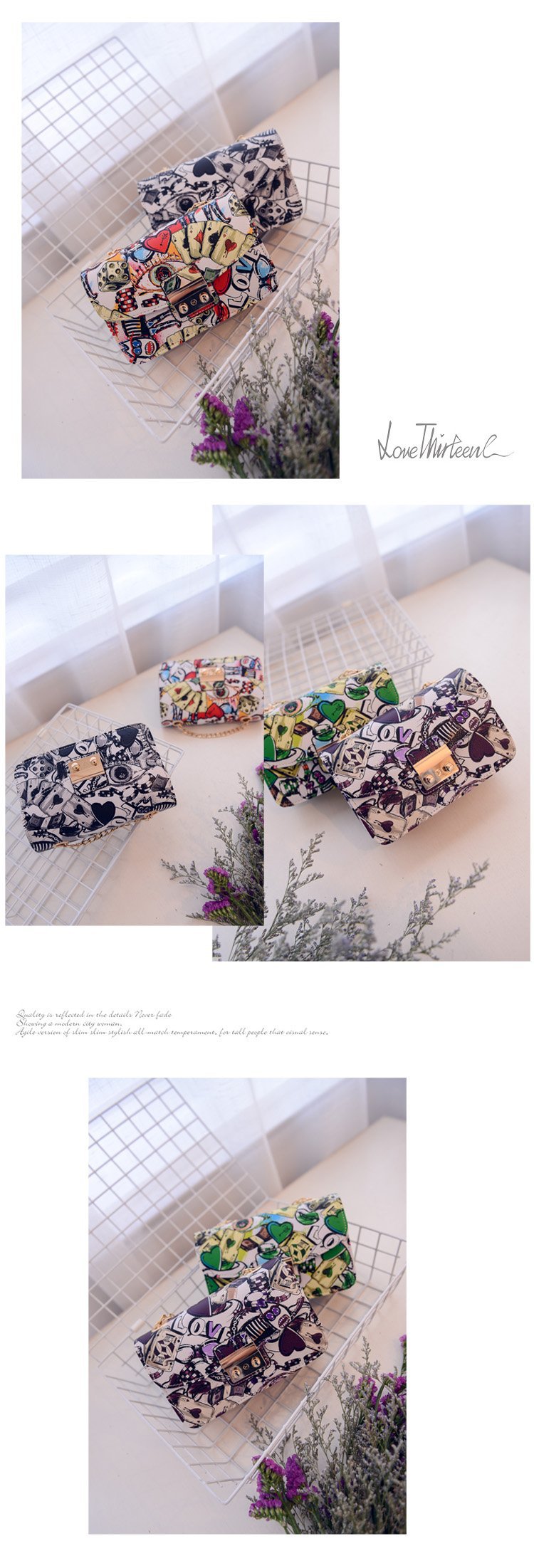 Women's Small Pu Leather Poker Streetwear Square Magnetic Buckle Crossbody Bag display picture 8