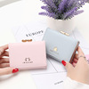 Wallet, short small metal shoulder bag, suitable for import, Japanese and Korean