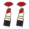 Acrylic sexy lipstick hip-hop style, earrings, European style, punk style