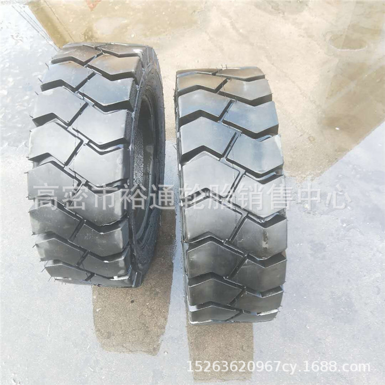 叉车充气轮胎6.50-10 28x9-15 8.15-15 8.25-15 实心轮胎配钢圈