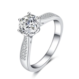 Wedding ring, stone inlay, zirconium, quality ring with stone, creative accessory