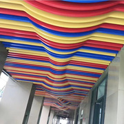 波浪弧形铝方通吊顶 1.5mm以上造型弧形铝方通厂家专供