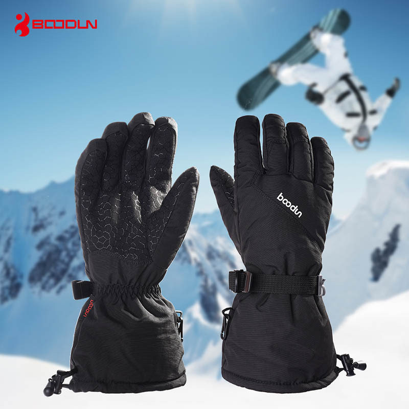 BOODUN Warm pour le ski en extérieur, extension de poignet à cinq doigts, housse imperméable intégrée, gants de ski d'hiver_voghion.com