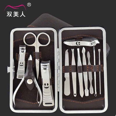 厂家批发指甲剪指甲钳修甲美甲工具 12件套指甲刀套装 修容工具