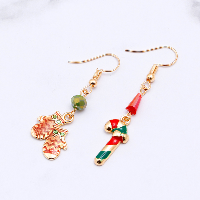 Christmas Elk Christmas Tree Cartoon Bell Santa Claus Earrings Wholesale Nihaojewelry display picture 9