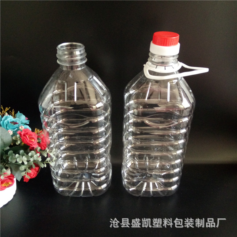 厂家现货供应3L5L10L升色拉油桶 pet透明色拉油壶 食品包装塑料桶