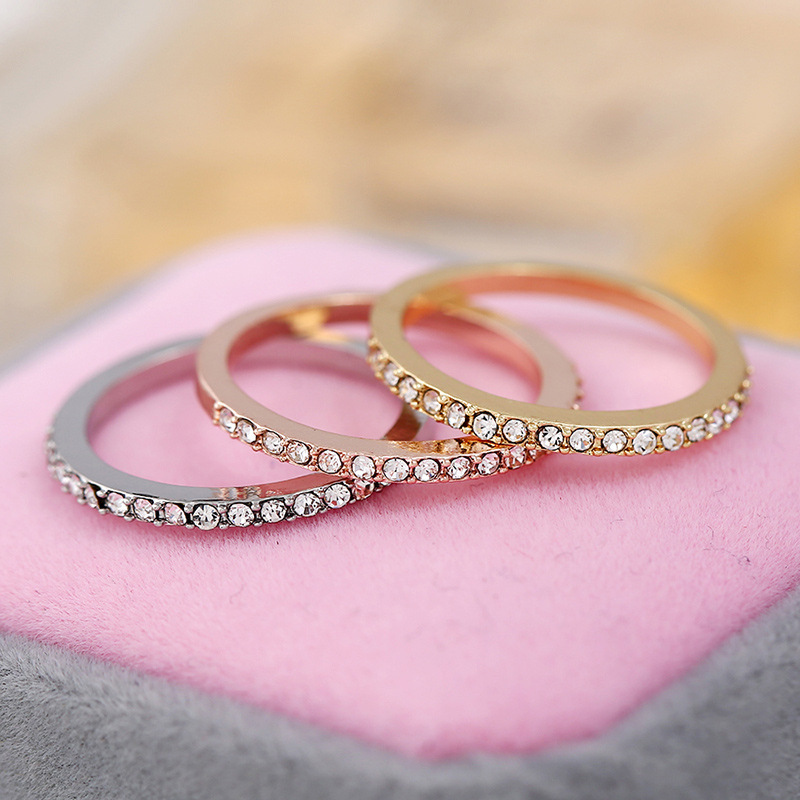 Alloy Fashion Geometric Ring(White K-5) NHNZ0391-White K-5