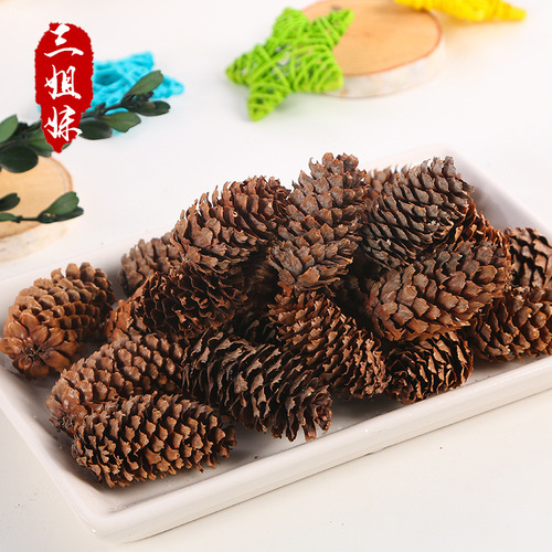 Small fish scale pine cones, northern and southern pine cones, larch dehydrated pine cones, Christmas tree decoration, natural raw materials wholesale