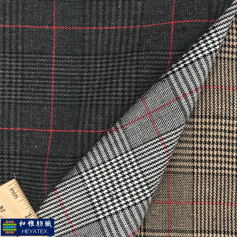 涤棉混纺色织复古千鸟格 40余款格型 鞋帽衬衫流行面料 现货H4595