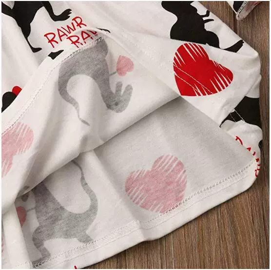 Children's dress, megaphone, long-sleeve for St. Valentine's Day, girl's skirt, new collection, A-line, Amazon