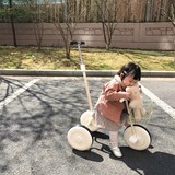 Трехколесный велосипед подходит для мужчин и женщин для девочек, коляска с педалями, 2-3-4 лет