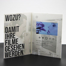 设计精装A4视频贺卡7寸LCD屏电子宣传册MP4播放器广告机礼品手绘