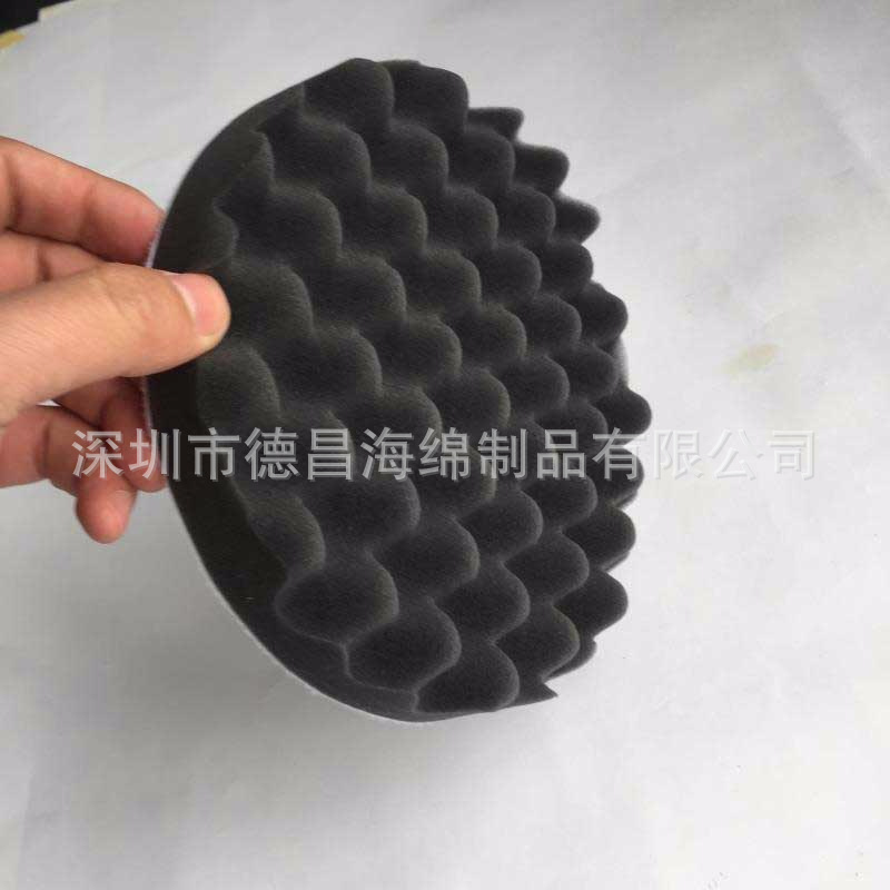 汽车清洁美容抛光打蜡海绵 擦车海绵 洗车海绵圆形压边海绵块厂家