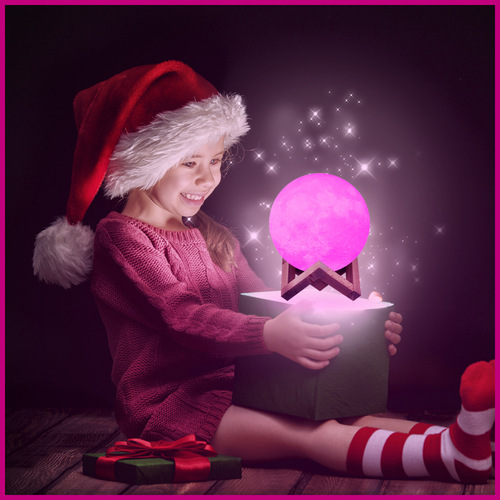 Touch Colorful Bluetooth Speaker Moon Light Creative Bedside LED Small Table Lamp Novelty Charging 3D Night Light