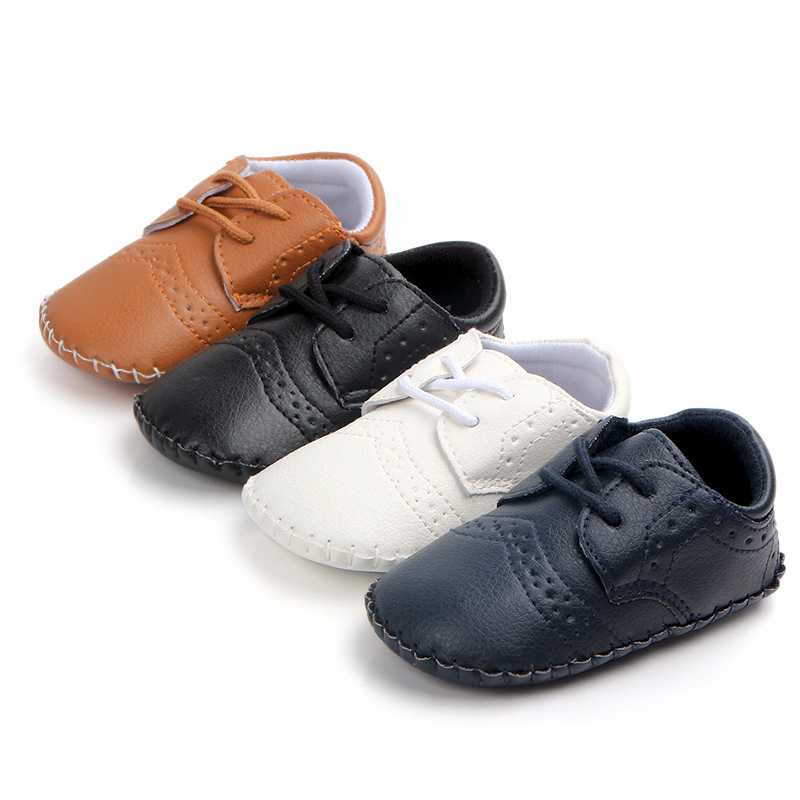 外贸新款批发婴儿学步鞋 babyshoes 手工缝线环保PU宝宝鞋 1450详情1